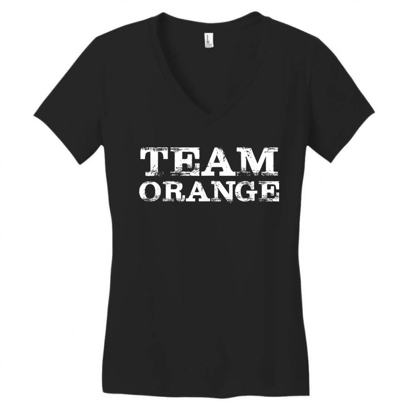 Team Orange - Group Color Shirts - Locate Your Group Women's V-Neck T-Shirt by DanielEricJagd | Artistshot