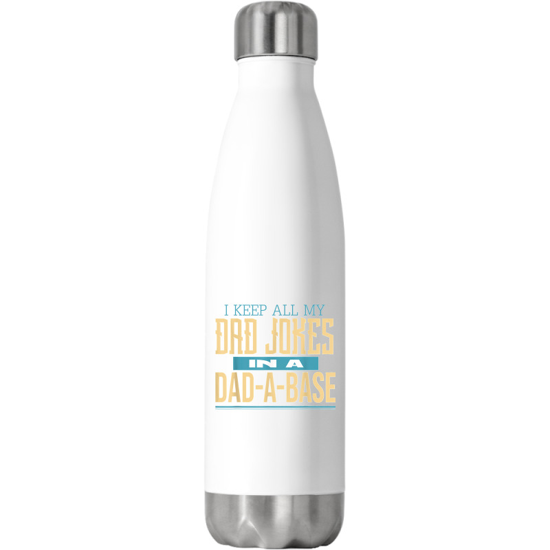 Fathers Day Dad Jokes Stainless Steel Water Bottle | Artistshot