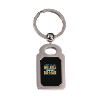 Fathers Day Dad Jokes Silver Rectangle Keychain | Artistshot