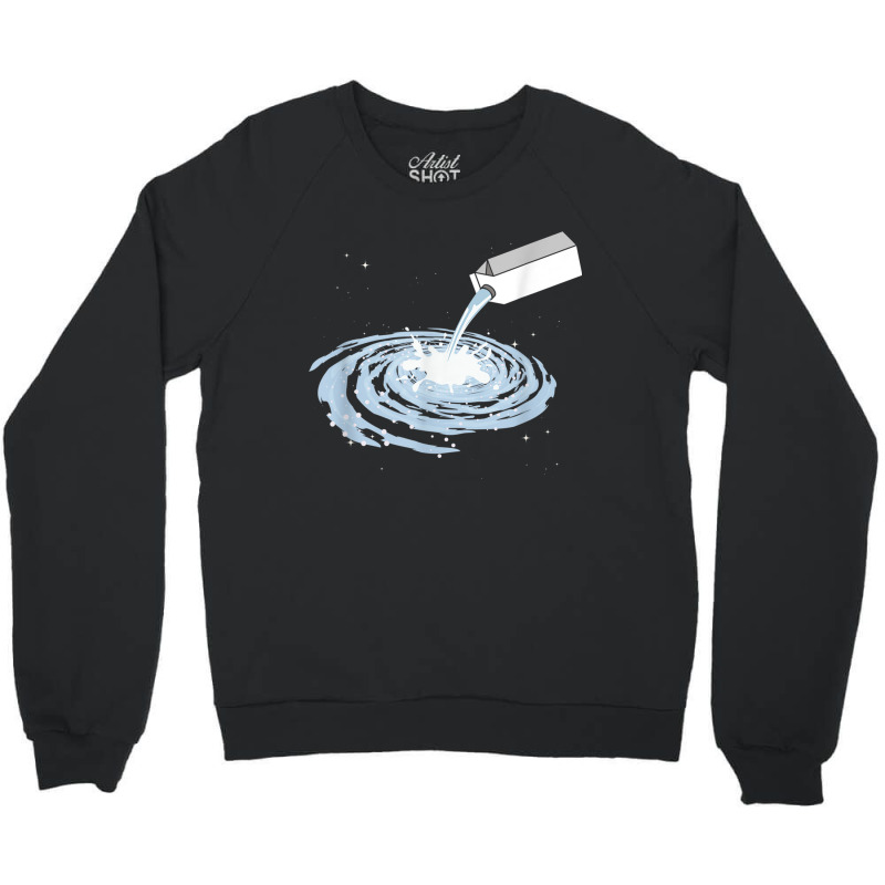 Cute Milk Milky Way Galaxy Outer Space Crewneck Sweatshirt by StaceyKerry | Artistshot