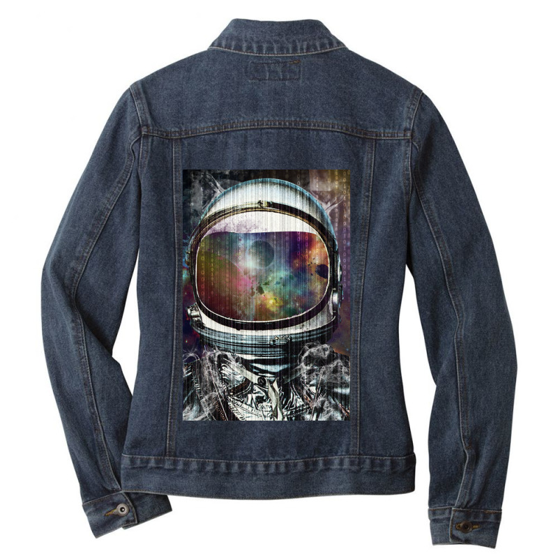 Astronaut Ladies Denim Jacket by joyo bobs | Artistshot