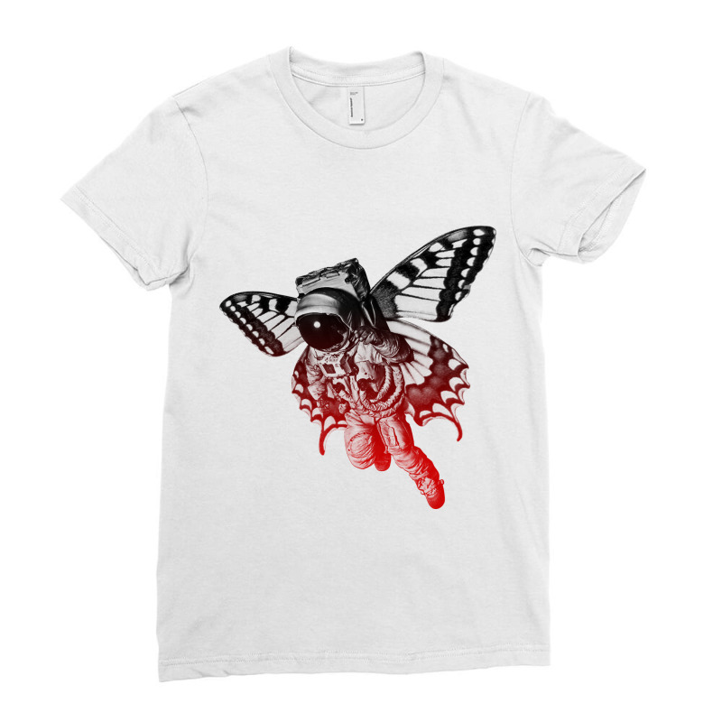 Astronaut Butterfly Ladies Fitted T-Shirt by joyo bobs | Artistshot