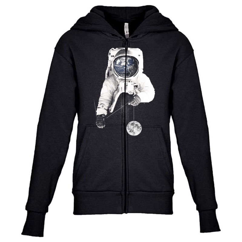 Astronaut Earth Youth Zipper Hoodie by joyo bobs | Artistshot