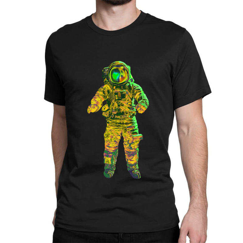 Astronaut Pop Art Yellow Classic T-shirt by joyo bobs | Artistshot