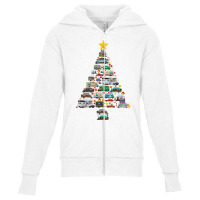 Camping Trailer Christmas Tree Camper Caravan Rv Van Xmas T Shirt Youth Zipper Hoodie | Artistshot