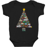 Camping Trailer Christmas Tree Camper Caravan Rv Van Xmas T Shirt Baby Bodysuit | Artistshot