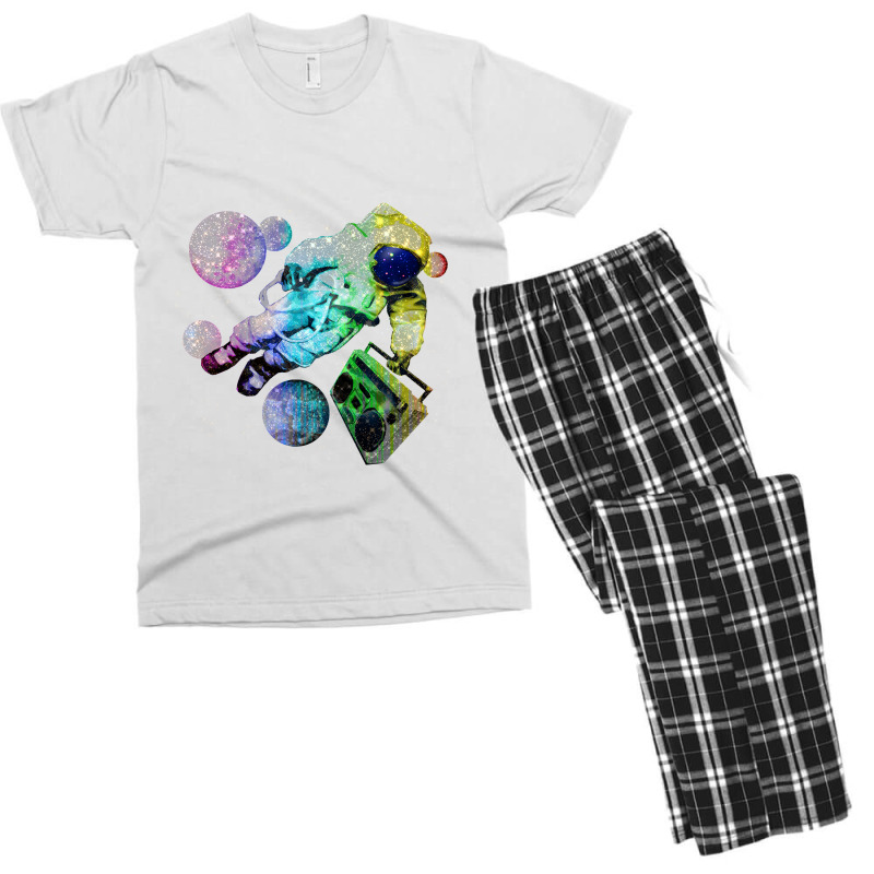 Boombox Spaceman Men's T-shirt Pajama Set | Artistshot