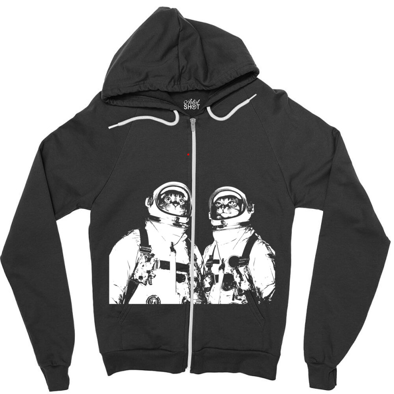 Catstronauts Zipper Hoodie by joyo bobs | Artistshot