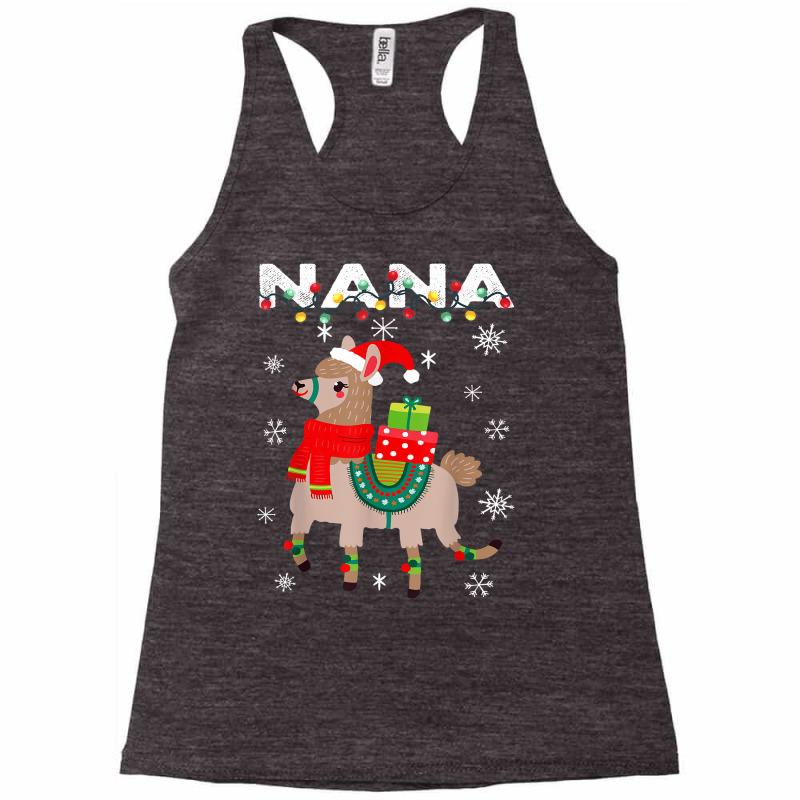 Nana Unny Christmas Llama Lights Matching Family Gifts T Shirt Racerback Tank by enaqr0esch | Artistshot