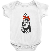 Chicken Rooster Hen Flag Bandana Baby Bodysuit | Artistshot