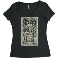 King Pakal's Spaceship, Mayan Time Traveler Ancient Carving Women's Triblend Scoop T-shirt | Artistshot