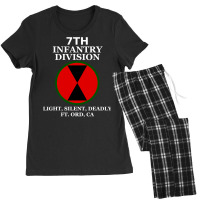 7th Infantry Light Silent Deadly F.t O.r.d Ca Division Grunt T Shirt Women's Pajamas Set | Artistshot