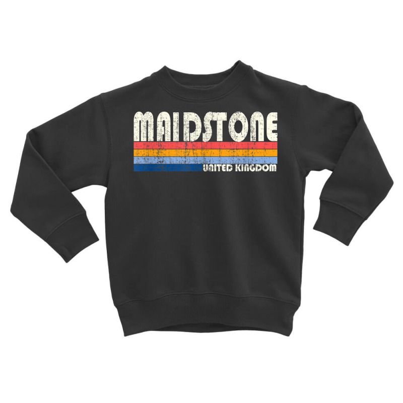 Retro Vintage 70s 80s Style Maidstone, United Kingdom T Shirt Toddler Sweatshirt by thurz | Artistshot