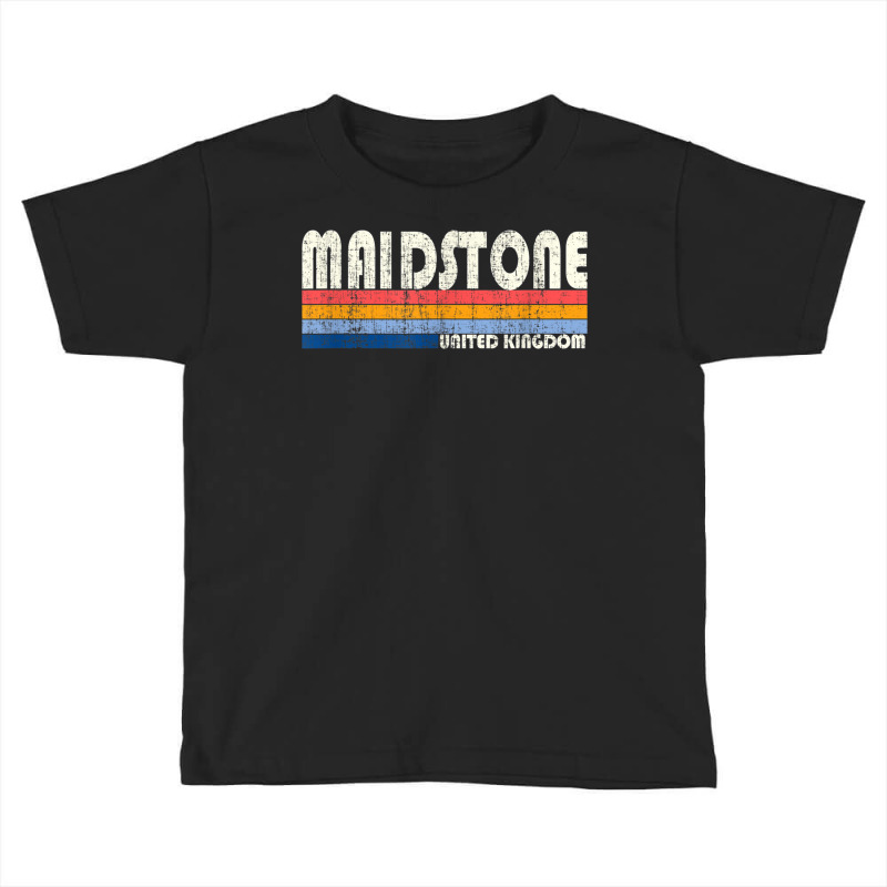 Retro Vintage 70s 80s Style Maidstone, United Kingdom T Shirt Toddler T-shirt by thurz | Artistshot