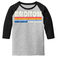 Retro Vintage 70s 80s Style Maidstone, United Kingdom T Shirt Youth 3/4 Sleeve | Artistshot