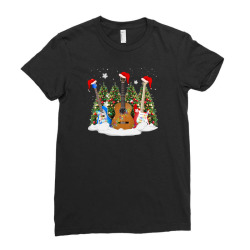 christmas guitar Ladies Fitted T-Shirt | Artistshot