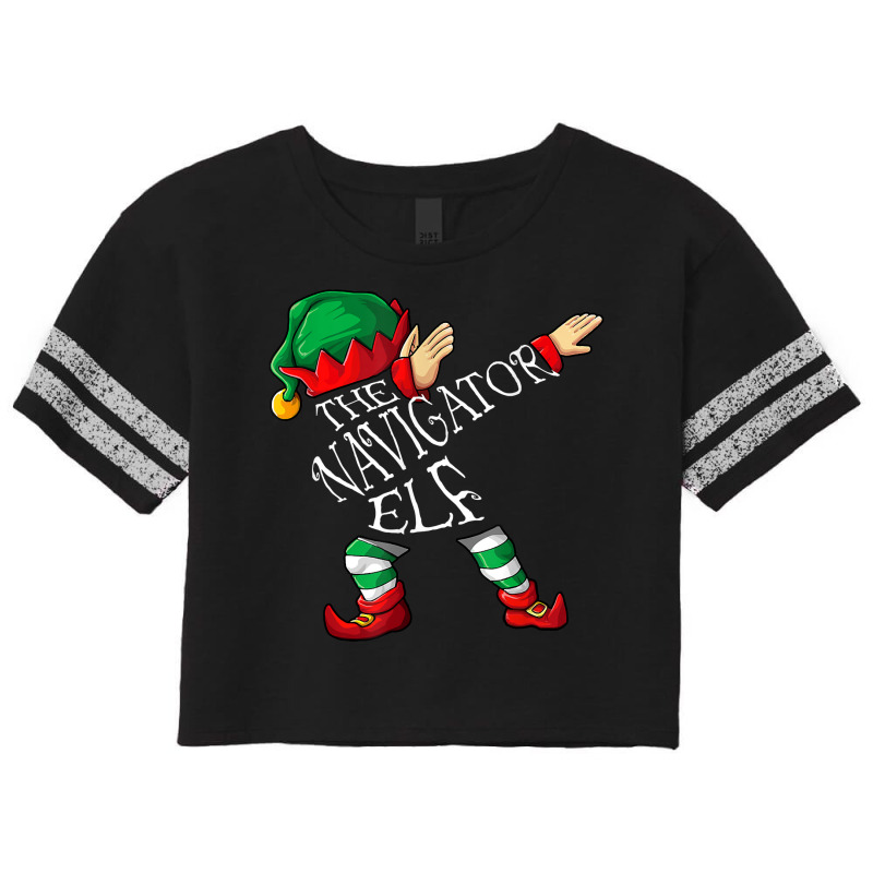 Dabbing Navigator Elf Christmas T Shirt Scorecard Crop Tee by nejnda | Artistshot