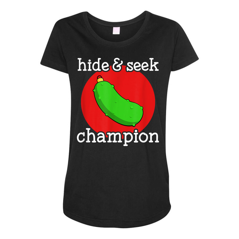 Christmas Pickle Hide And Seek Champion T Shirt Maternity Scoop Neck T-shirt by nejnda | Artistshot