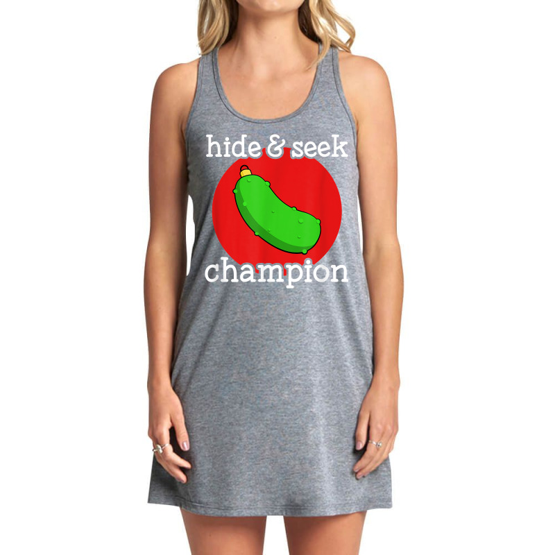 Christmas Pickle Hide And Seek Champion T Shirt Tank Dress by nejnda | Artistshot