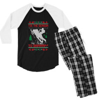 Christmas Snowmobile Ugly Season Men's 3/4 Sleeve Pajama Set | Artistshot