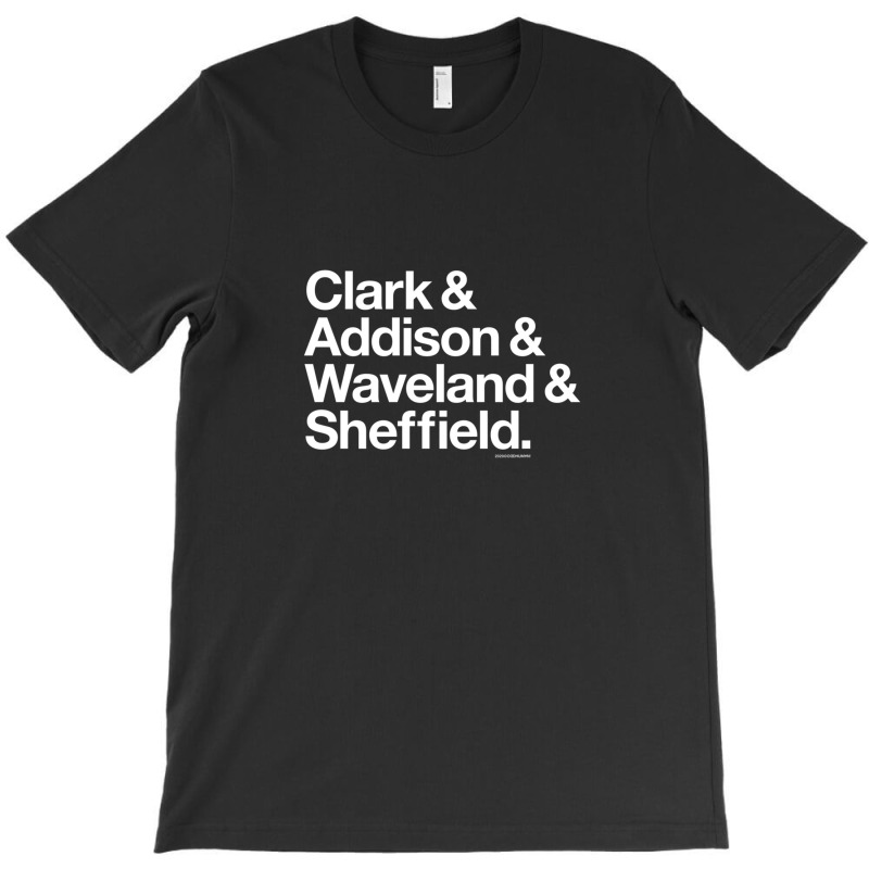 Clark & Addison & Waveland & Sheffield Chicago T-Shirt by LindaWilliams | Artistshot