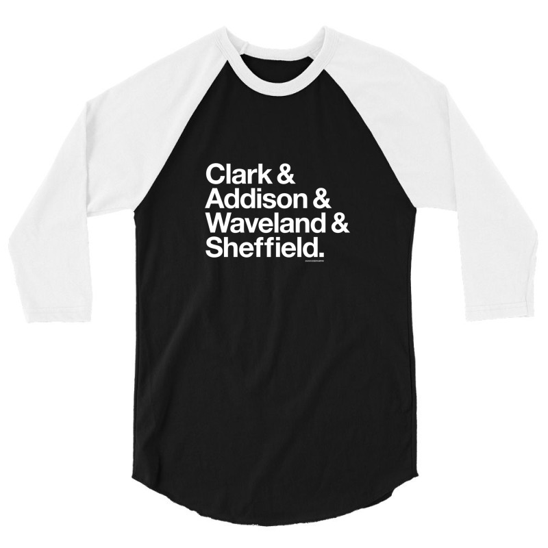 Clark & Addison & Waveland & Sheffield Chicago 3/4 Sleeve Shirt by LindaWilliams | Artistshot