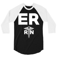 Emergency Room Registered Nurse Hospital Rn Staff 3/4 Sleeve Shirt | Artistshot