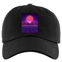 Futuristic Cyberscape Sunset Kids Cap | Artistshot