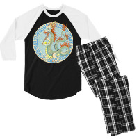 Asian Japanese Oriental Chinese Dragon Eating Ramen T Shirt Men's 3/4 Sleeve Pajama Set | Artistshot