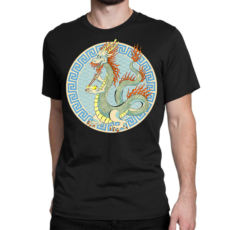 Asian Japanese Oriental Chinese Dragon Eating Ramen T Shirt Classic T-shirt | Artistshot