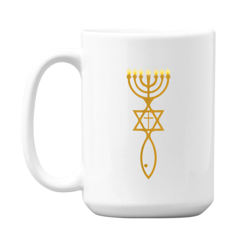 Messianic Judaism Cross Star Of David Jewish 15 Oz Coffee Mug | Artistshot