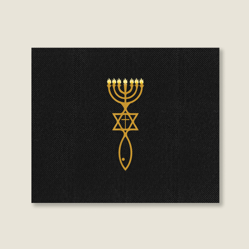 Messianic Judaism Cross Star Of David Jewish Landscape Canvas Print | Artistshot