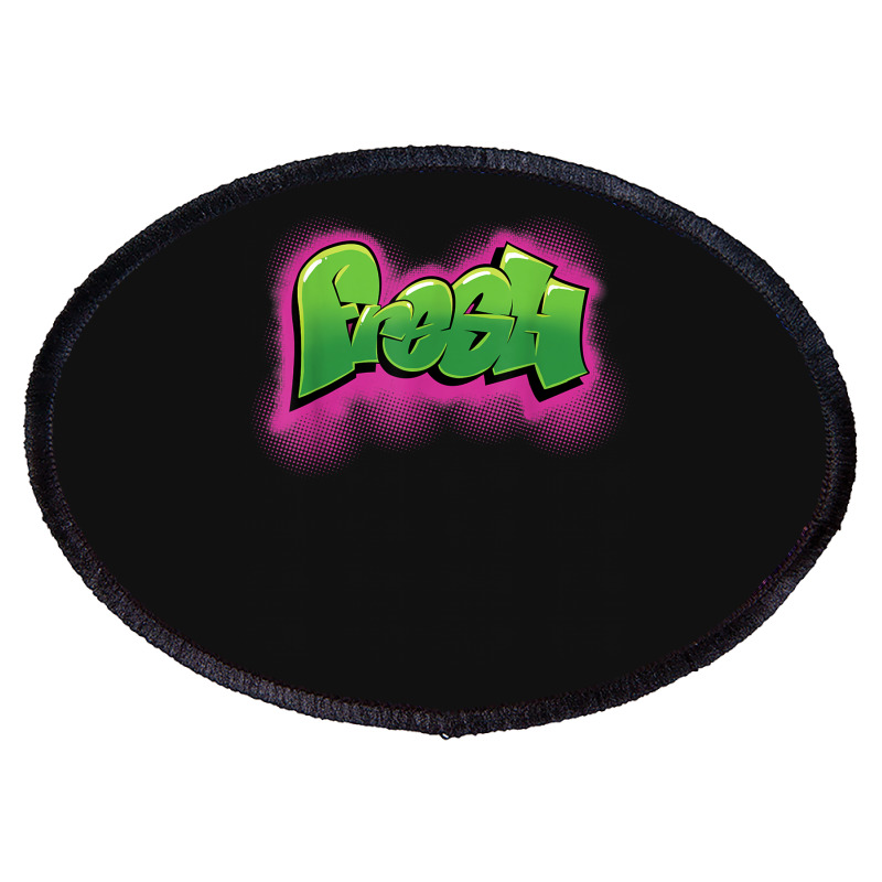 Fresh 90s Hiphop Graffiti Oval Patch | Artistshot