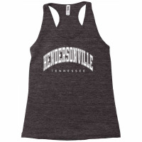 Hendersonville Tennessee Tn Varsity Style White Text T Shirt Racerback Tank | Artistshot