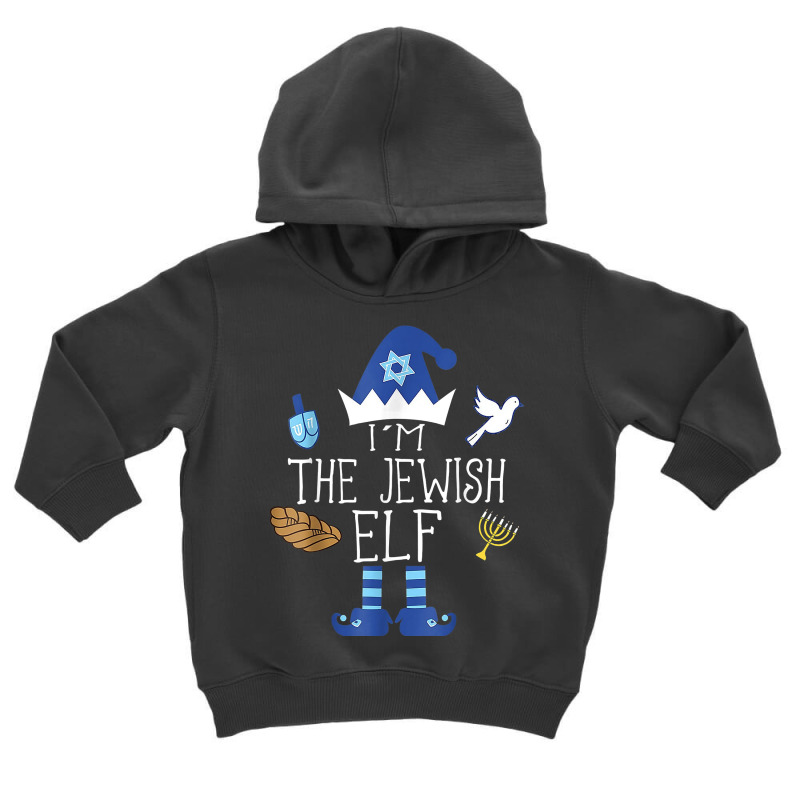 Happy Christmukkah Jewish I'm The Jewish Elf Christmas Xmas T Shirt Toddler Hoodie | Artistshot