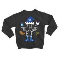 Happy Christmukkah Jewish I'm The Jewish Elf Christmas Xmas T Shirt Toddler Sweatshirt | Artistshot