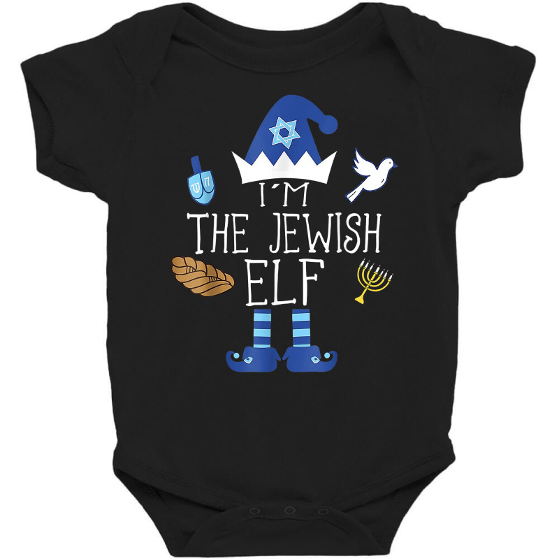 Happy Christmukkah Jewish I'm The Jewish Elf Christmas Xmas T Shirt Baby Bodysuit | Artistshot