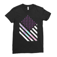 Grunge Teal Pink Purple Ribbons American Flag Nobody Fights T Shirt Ladies Fitted T-shirt | Artistshot