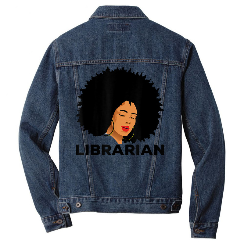 Librarian Appreciation Afro American Bookworm Library T Shirt Men Denim Jacket | Artistshot