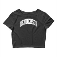 Henderson Nevada Nv Varsity Style White Text T Shirt Crop Top | Artistshot