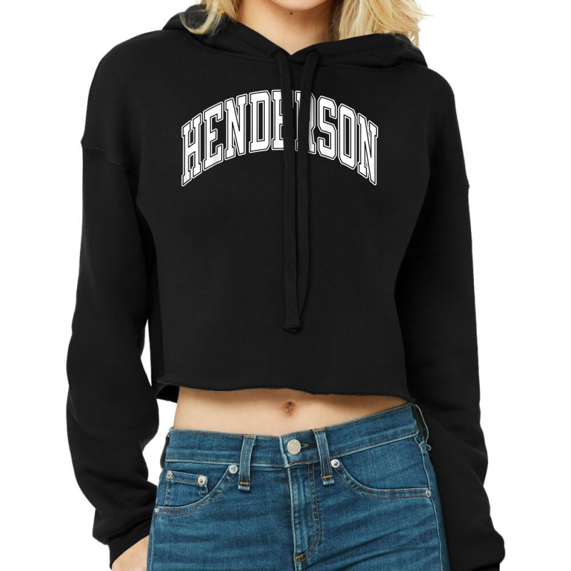 Henderson Nevada Nv Varsity Style White Text T Shirt Cropped Hoodie by vivianadubcy | Artistshot