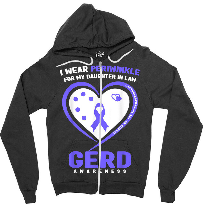 I Wear Periwinkle For My Daughter In Law Gerd Awareness T Shirt Zipper Hoodie | Artistshot