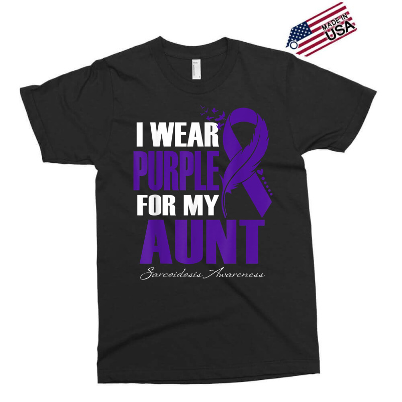 I Wear Purple For My Aunt Sarcoidosis Awareness Feather T Shirt Exclusive T-shirt | Artistshot