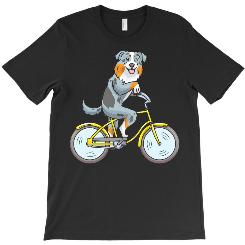 Australian Shepherd T  Shirt Australian Shepherd Dog With Bike T  Shir T-shirt | Artistshot