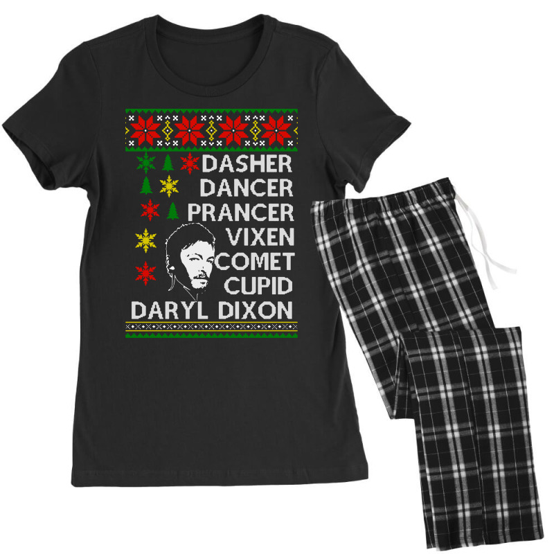 Custom Dasher Dancer Prancer Vixen Comet Cupid Daryl Dixon Christmas Women's  Pajamas Set By Paulscott Art - Artistshot