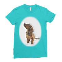 A Happy German Shepherd Mix Bhis Tongue Hangi Ladies Fitted T-shirt | Artistshot