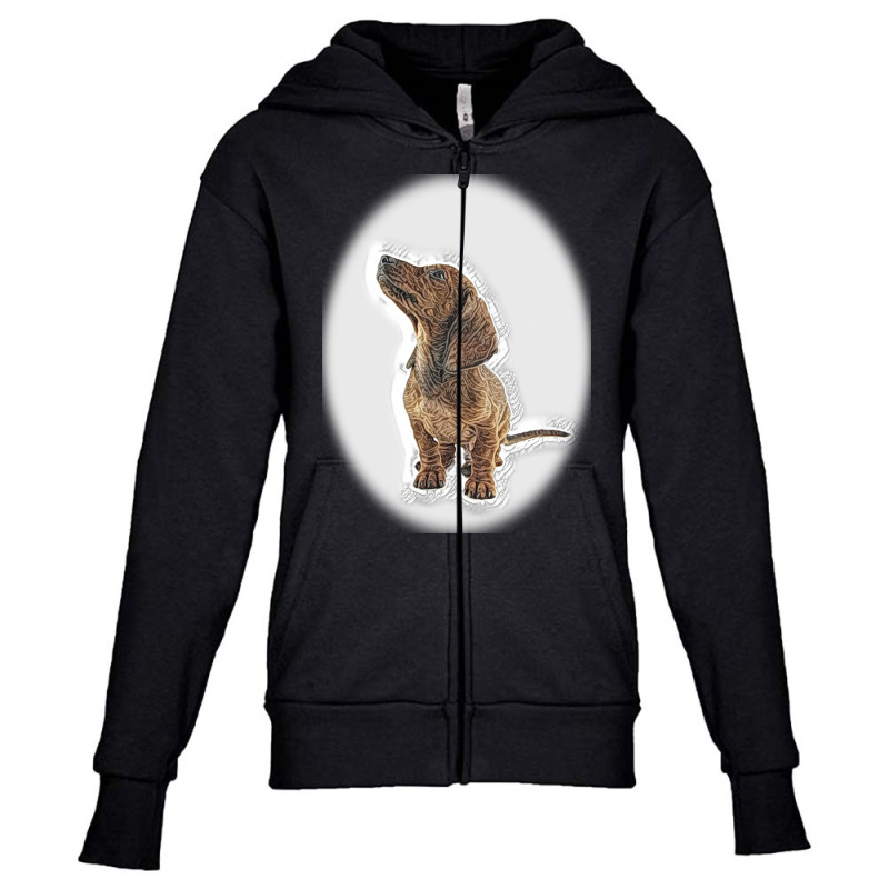 A Happy German Shepherd Mix Bhis Tongue Hangi Youth Zipper Hoodie by Kemnabi | Artistshot