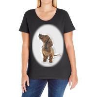 A Happy German Shepherd Mix Bhis Tongue Hangi Ladies Curvy T-shirt | Artistshot