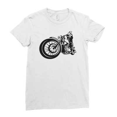 Chopper Biker Men Funny Ladies Fitted T-shirt Designed By Candrashop