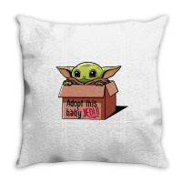 Adopt A Baby Mandalorian Baby Yoda Throw Pillow | Artistshot